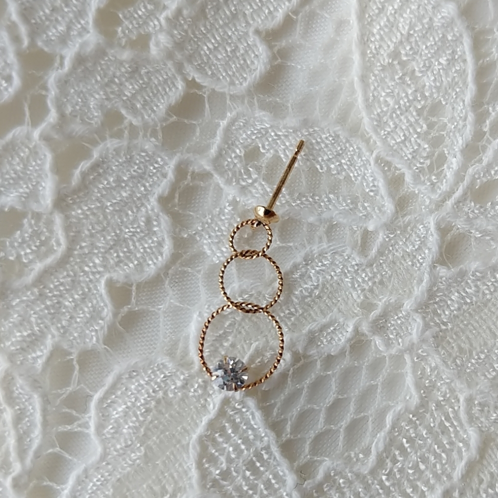 18k/cz earring - Picture 1 of 3